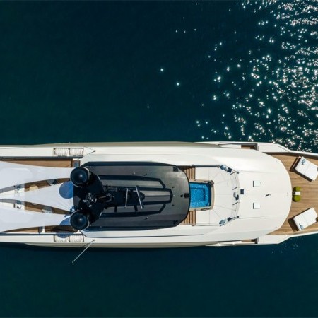 aerial view of Eternal Spark superyacht