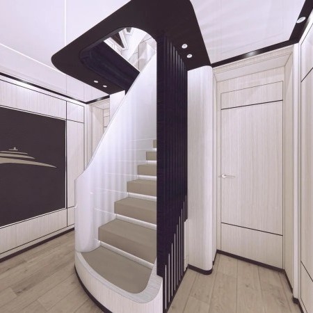 staircase on Eva4Eva superyacht