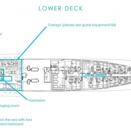 layout of Faith Yacht charter by Feadship