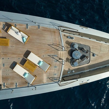 aerial view of Falco Moscata yacht