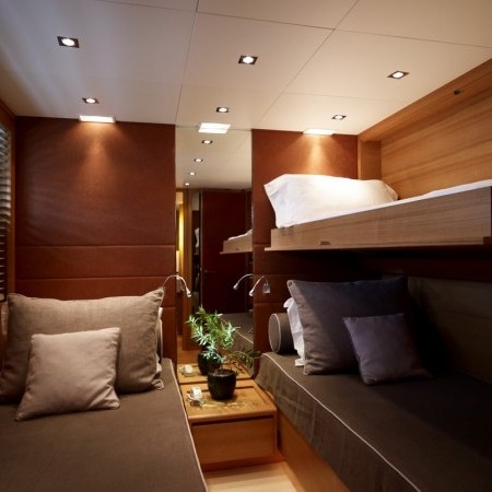 twin cabin for 3 charter guests