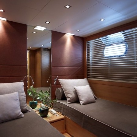 twin cabin for 3 charter guests