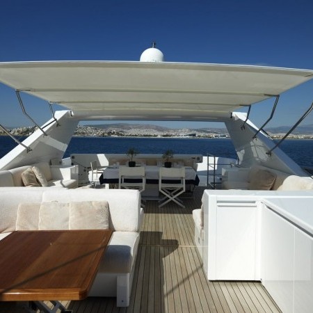 flybridge of Feligo V superyacht