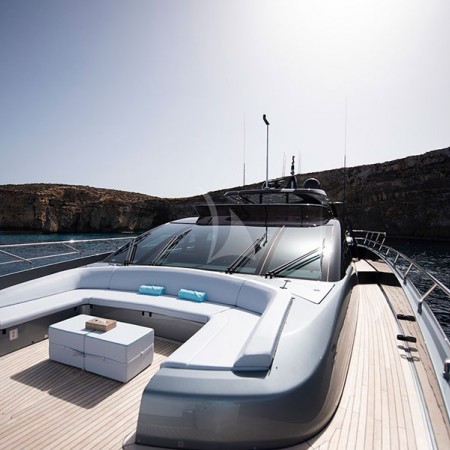 lounging area on deck
