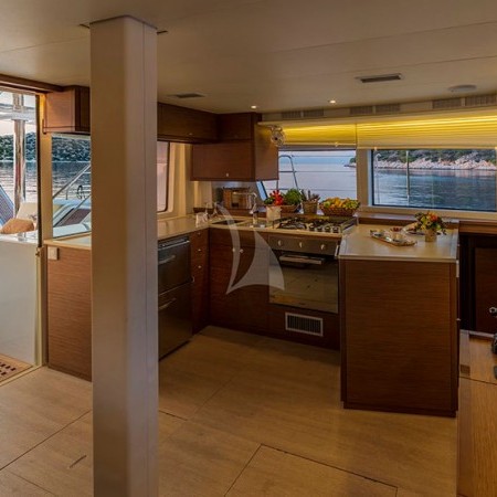 interior of the yacht