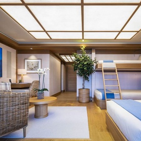 one of the yacht's luxury vip cabins