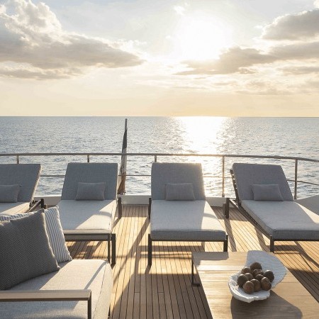 spacious deck lounge