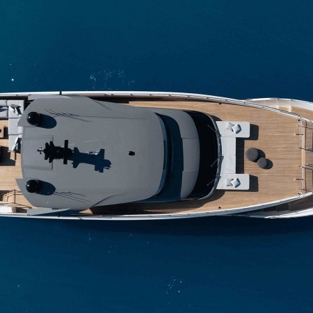 aerial view of Four Joys yacht