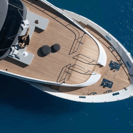 aerial view of Four Joys yacht