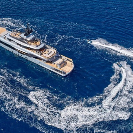 aerial view of Geco superyacht charter