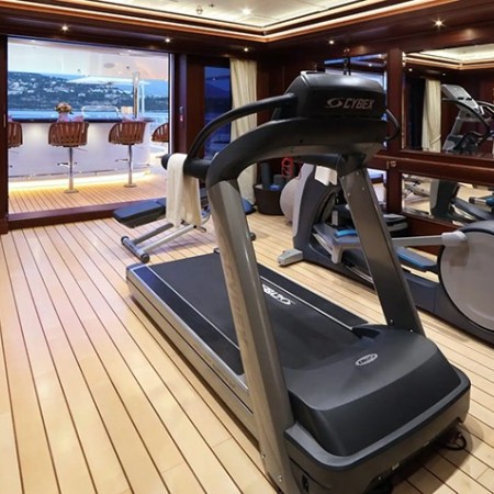 yacht charter with gym