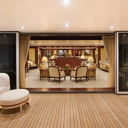 spacious deck lounge