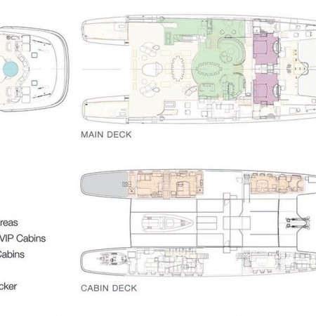 Hemisphere catamaran layout
