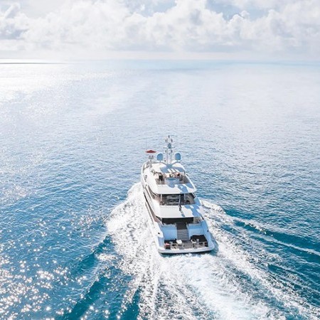 Home yacht aerial view