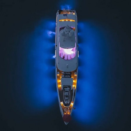 Home yacht aerial view