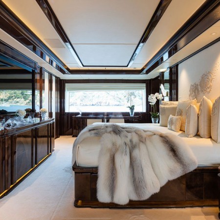 one of the yacht';s luxury cabins