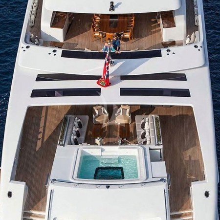 deck area of Illusion yacht