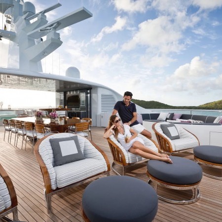 spacious deck lounge