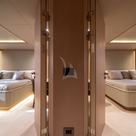 one of the vessel's luxurious cabins