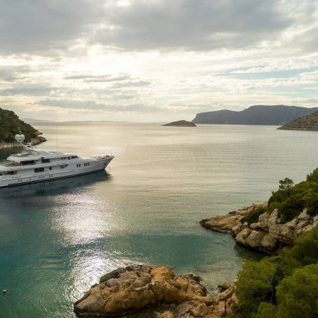 Jaz yacht aerial view