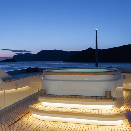 Jazz superyacht's Jacuzzi