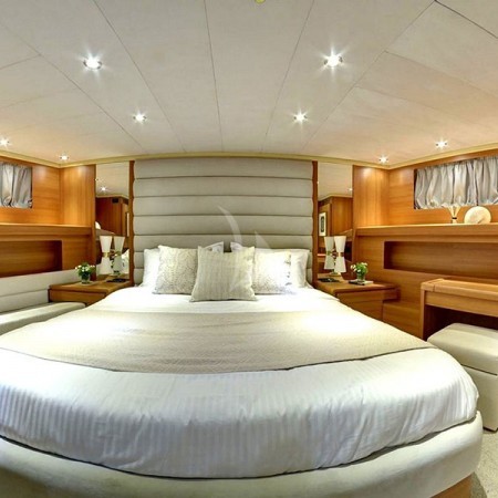 double cabin of the yacht