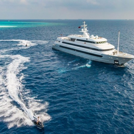 Katina yacht aerial view