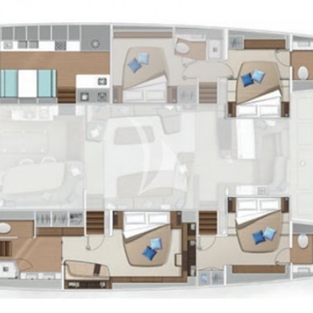 layout of Kingfisher V catamaran