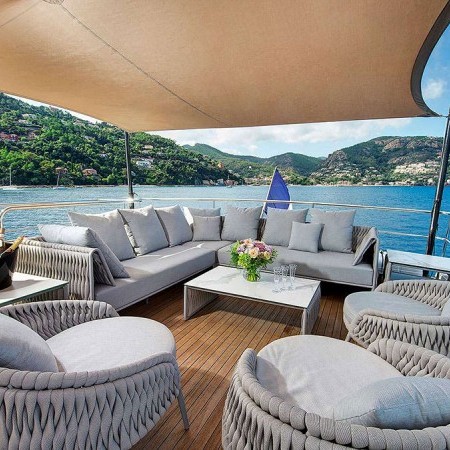Kokonut's Wally yacht deck lounge