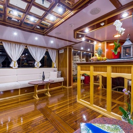 living area of Korab yacht