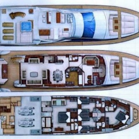 the yacht's layout