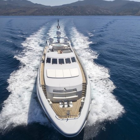 L'Equinox yacht aerial view