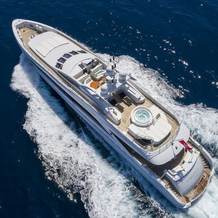 L'Equinox yacht aerial view