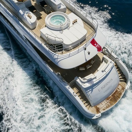 L'Equinox yacht aerial view