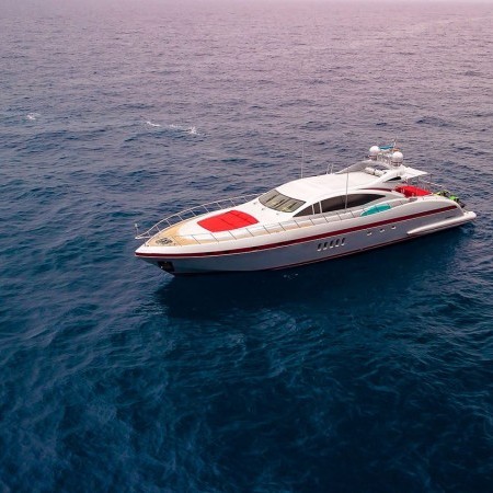 aerial view of La Digue yacht