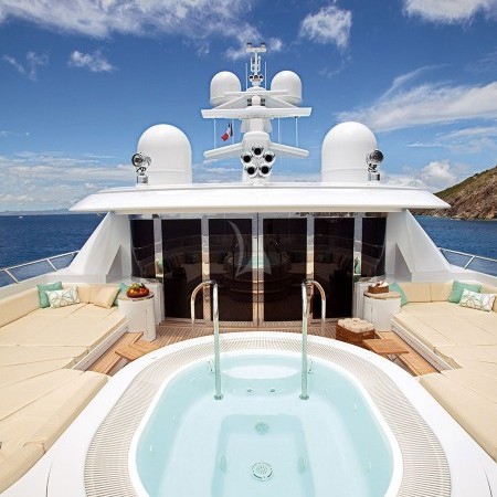 the yacht's deck Jacuzzi