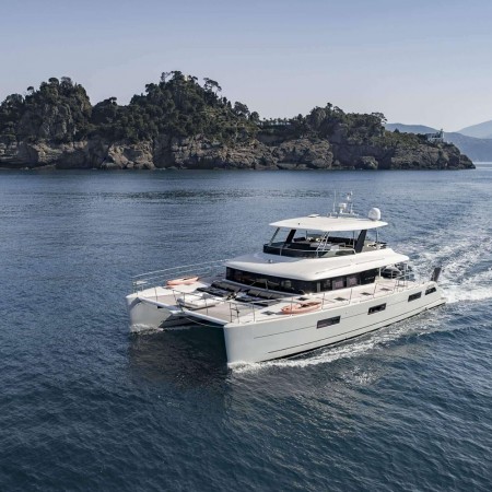 Lady C luxury power catamaran in Greece