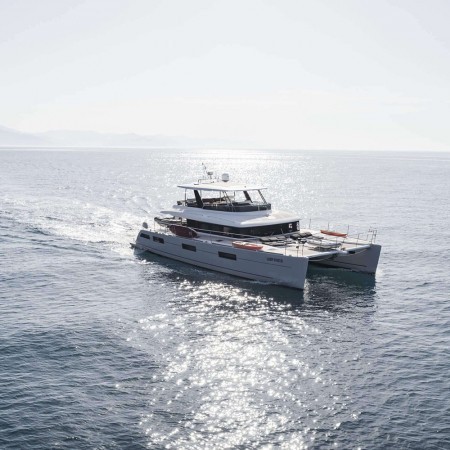 aerial view of Lady C catamaran