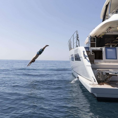 Lady C luxury power catamaran in Greece