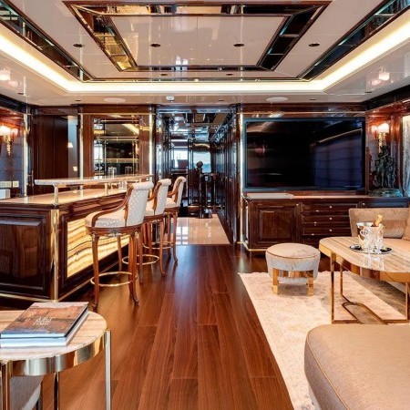 main living room on Lady Lena yacht