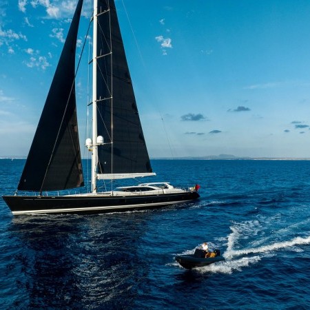 Lady M yacht underway