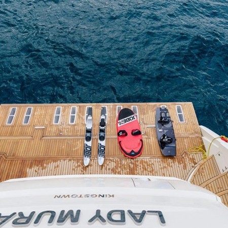 swim platform of Lady Mura yacht