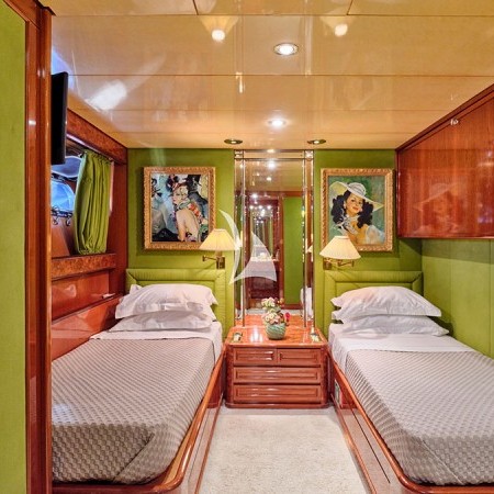 one of the cabins on Lady Rina yacht