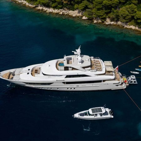 aerial photo of Lammouche superyacht