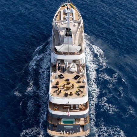 aerial view of Expedition yacht Legend