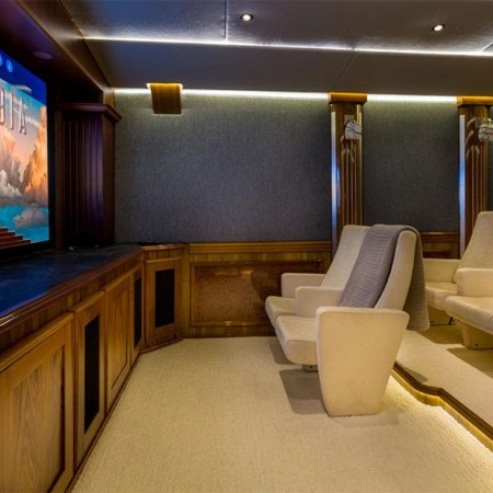 home cinema on board the yacht