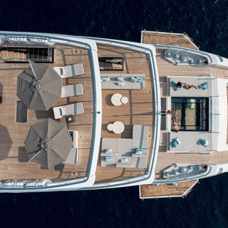 aserial view of Lemon Tree yacht