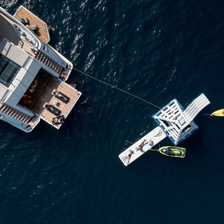 aserial view of Lemon Tree yacht