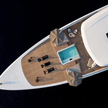 aserial view of Lemon Tree yacht deck