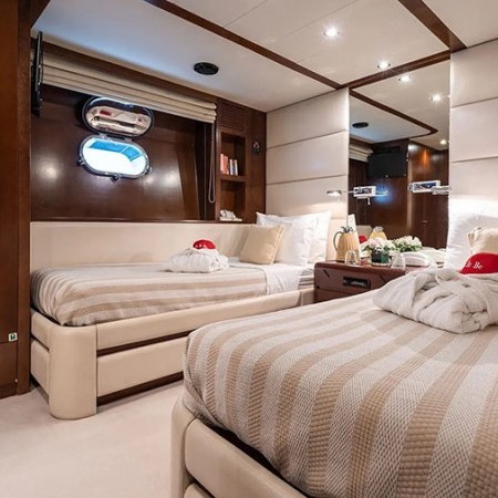 cabin for 2 charter guests on Let It Be